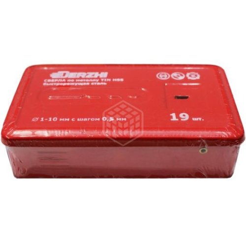 Набор свёрл по металлу Derzhi, HSS-TiN, 1-10 мм, 19 шт 8302-003  картинка